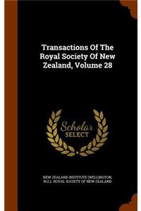 Transactions of the Royal Society of New Zealand, Volume 28