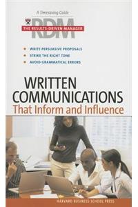 Written Communications That Inform and Influence
